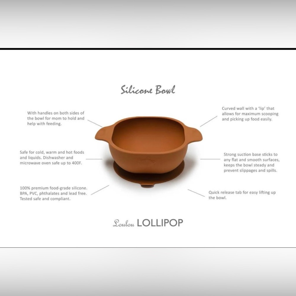 Loulou Lollipop Silicone Snack Bowl - Ginger Honey